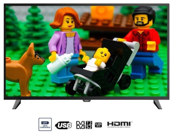 TV led 32" HD Graetz F1510 hdmi vesa dvb-t2/s2 alimentazione dc e a 12volt