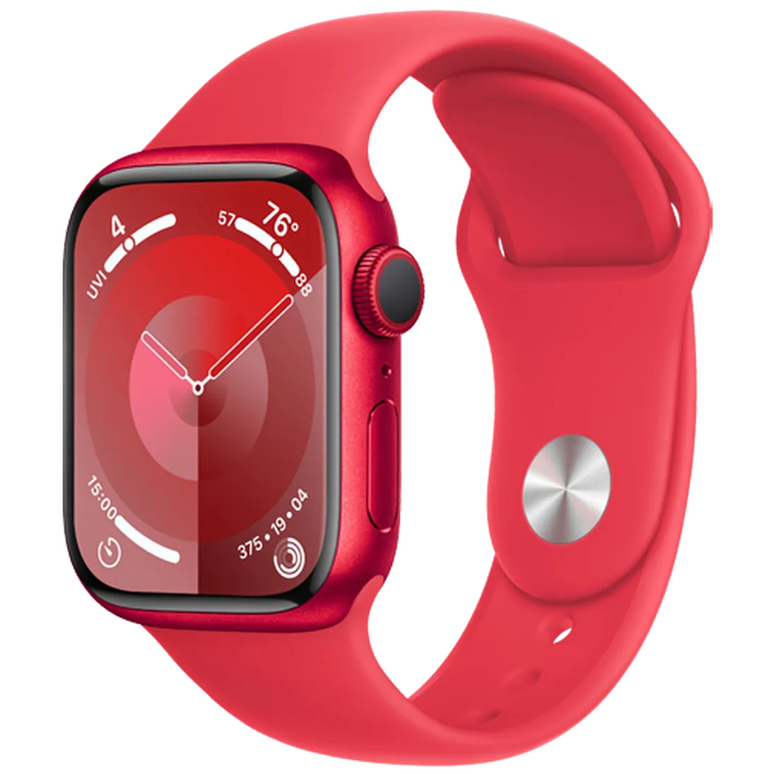 Apple Watch Series 9 45mm Rosso (Cinturino Silicone Rosso)