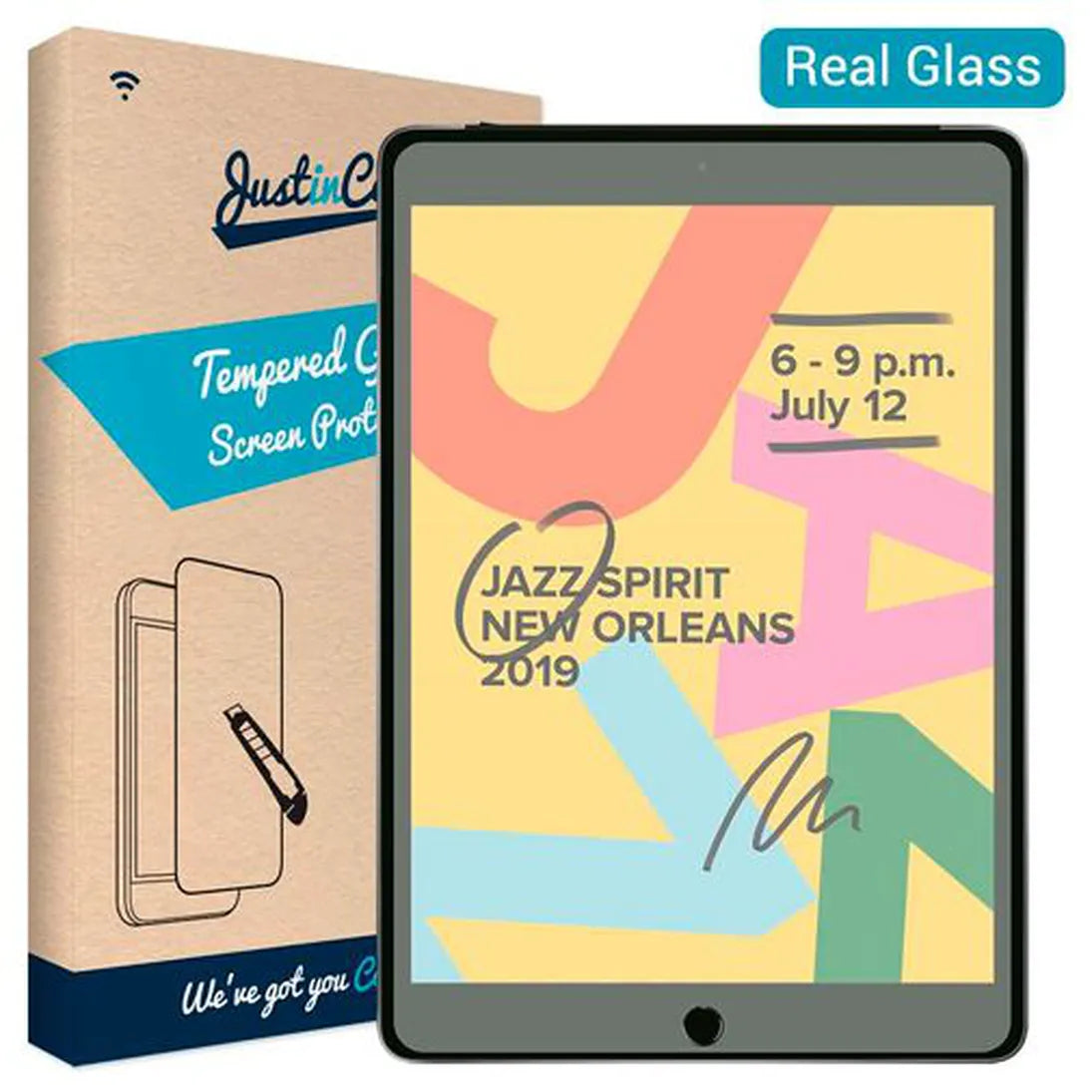 Just in Case Tempered Glass Proteggi Schermo Apple iPad 2019/iPad 2020/iPad 2021