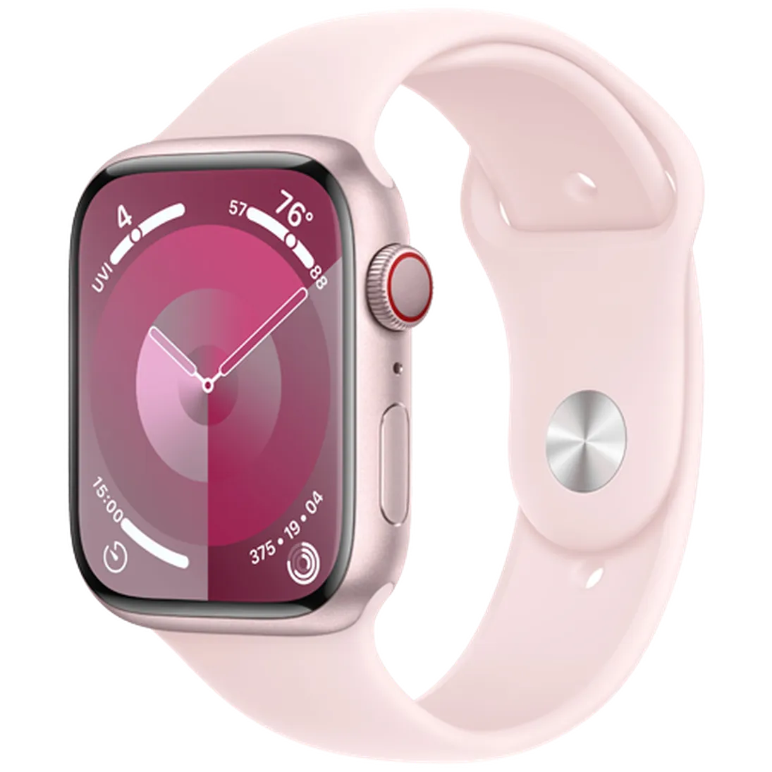 Apple Watch Series 9 4G 45mm Rosa (Cinturino Silicone Rosa M/L)