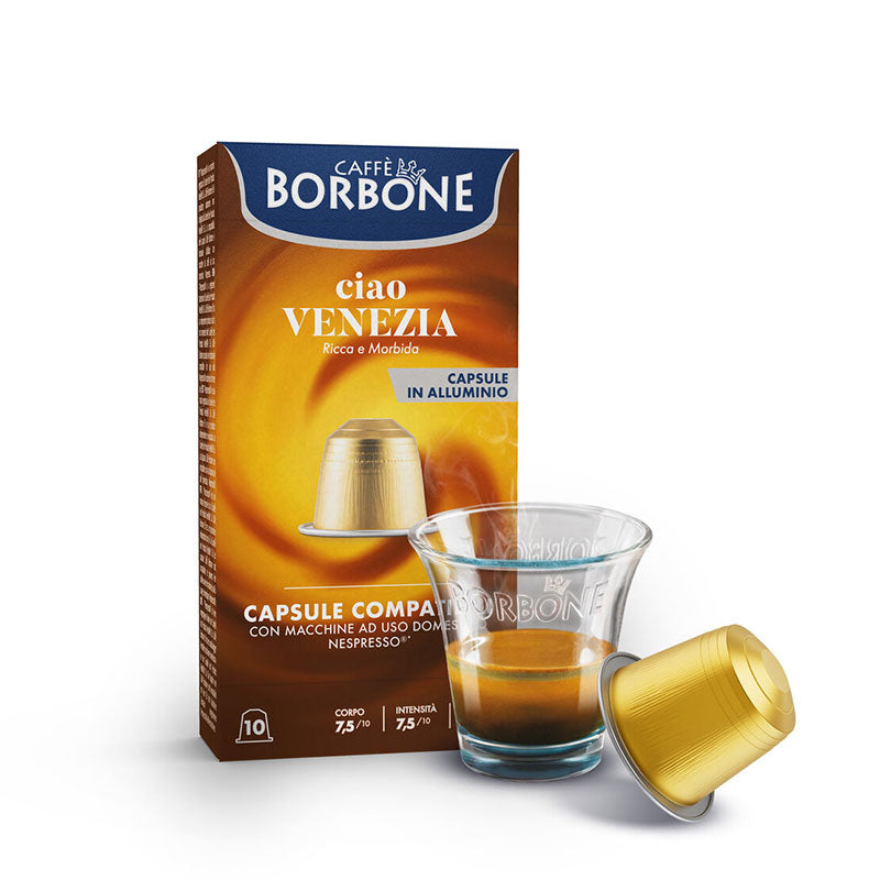 Borbone Venezia 100 Capsule in alluminio compatibili Nespresso