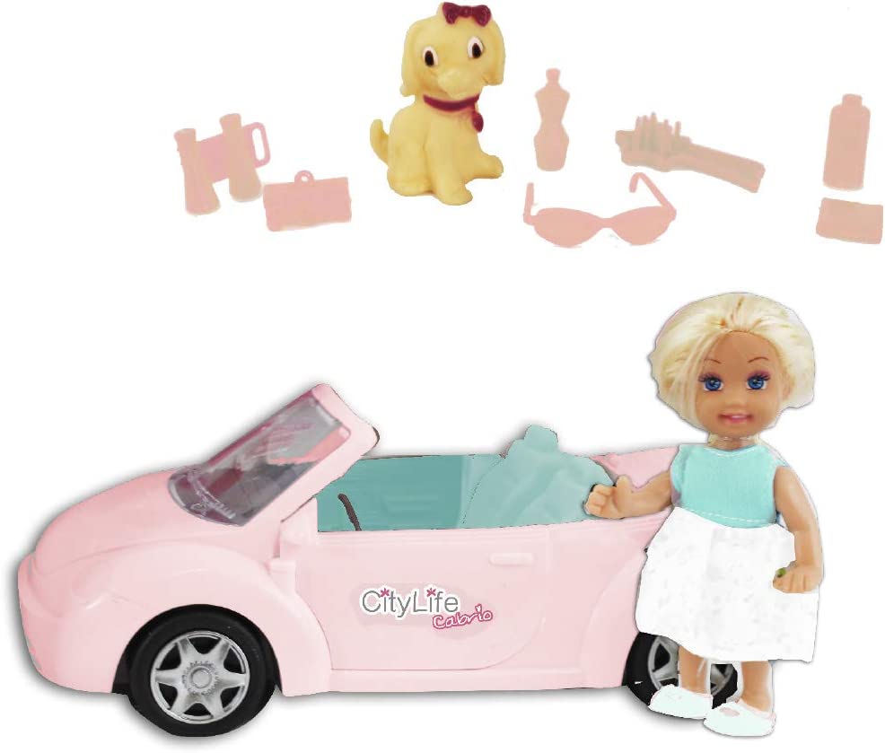 ODS 44409 City Life Mini Auto Cabrio cm 21 con fashion doll cm 12