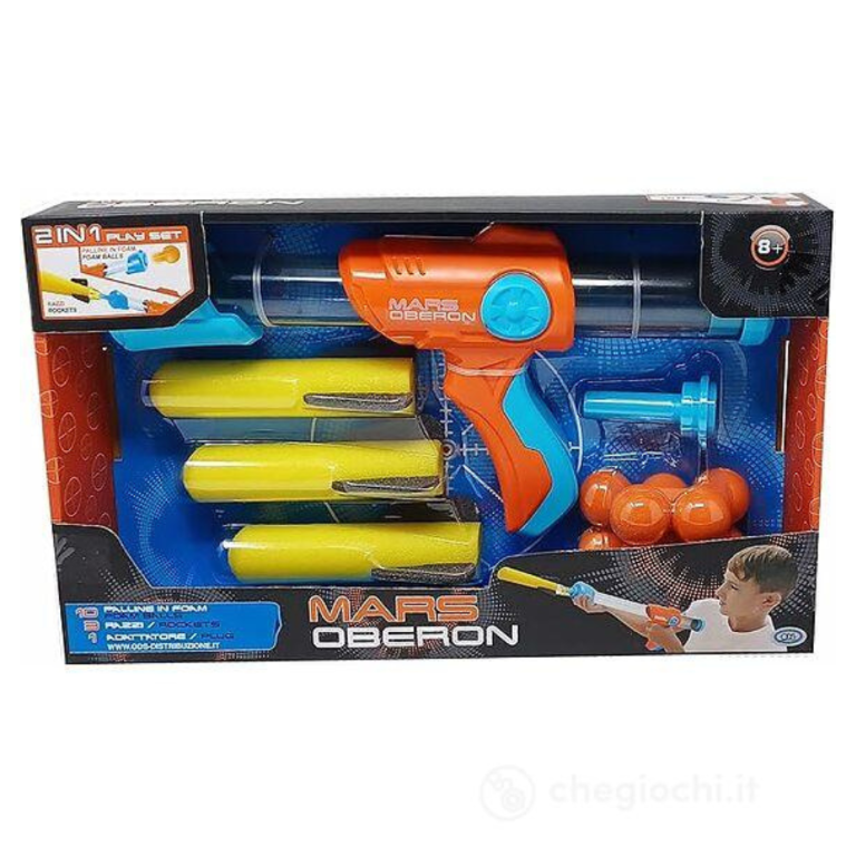 42970 ODS - Mars: Pistola Oberon 2 in 1 - Spara palline e razzi