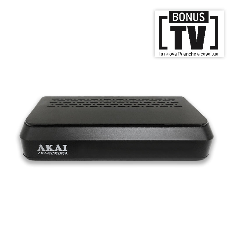 AKAI ZAP-S210265K - DECODER COMBO DVB-S2 + DVB-T2 HD - MAIN10 - H265 HEVC - USB - LAN - HDMI