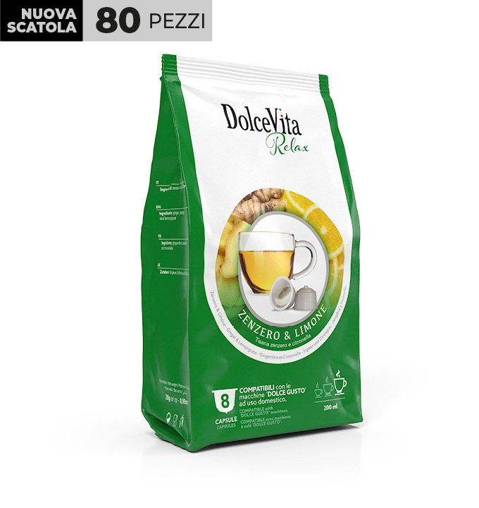 Dolce Vita Dolce Gusto®* Tisana ZENZERO E LIMONE 80pz.