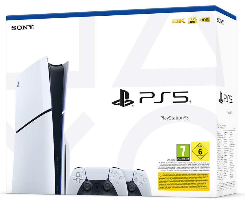 PlayStation 5 D Chassis Slim + 2 DualSense White