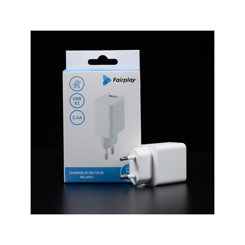 FAIRPLAY MILANO Chargeur 1 USB (Bianco)