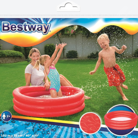 33048 Bestway 51024-5 - Piscina gonfiabile con 3 anelli - Colore casuale