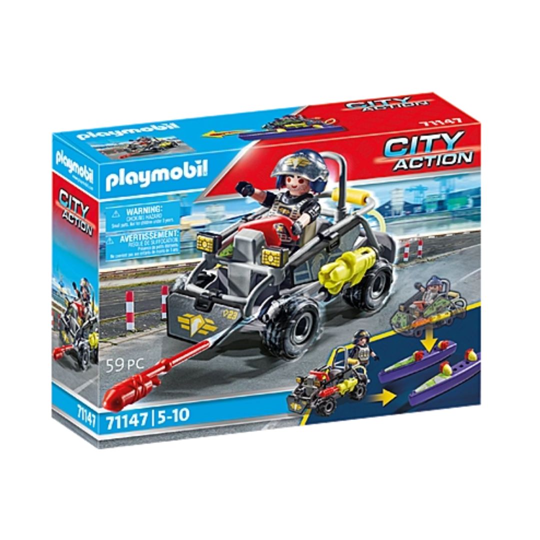 71147 Playmobil City Action - Unità Speciale - Quad Terra-Acqua