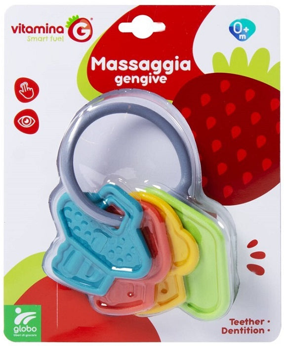 05514-3 Globo -Vitamina G SET MASSAGGIA GENGIVE CHIAVI/FRUTTA modello casuale