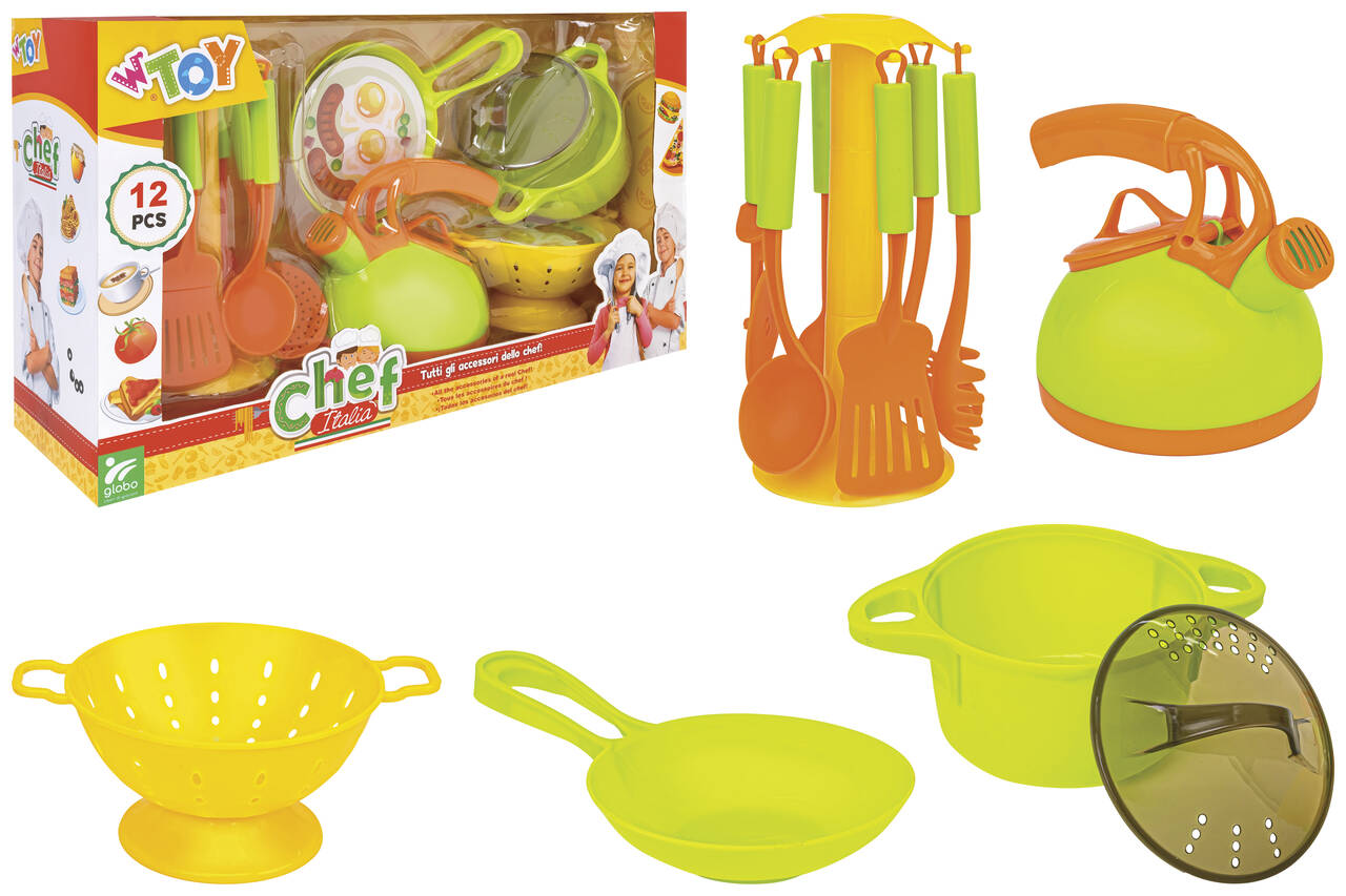 WToy - Chef Italia, Set cucina, 12 pezzi