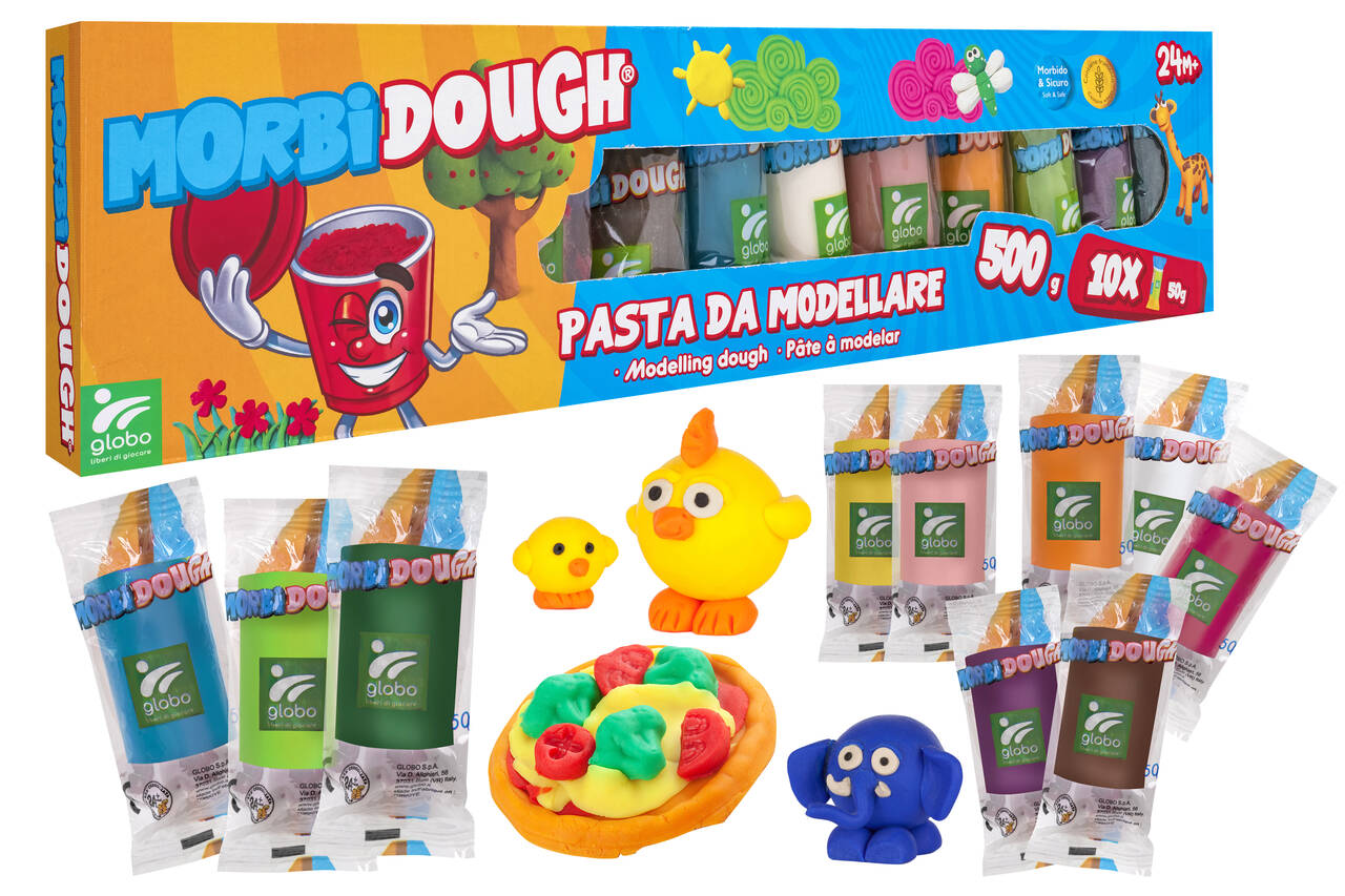 42354 Globo - MorbiDough - Pasta da modellare, 10 pezzi