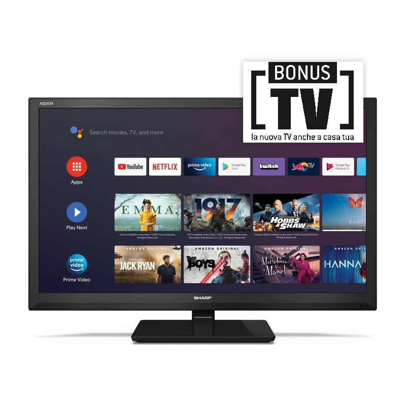 SHARP 24BI2E - 24"" ANDROID TV LED HD - AUDIO HARMAN KARDON - BLACK -