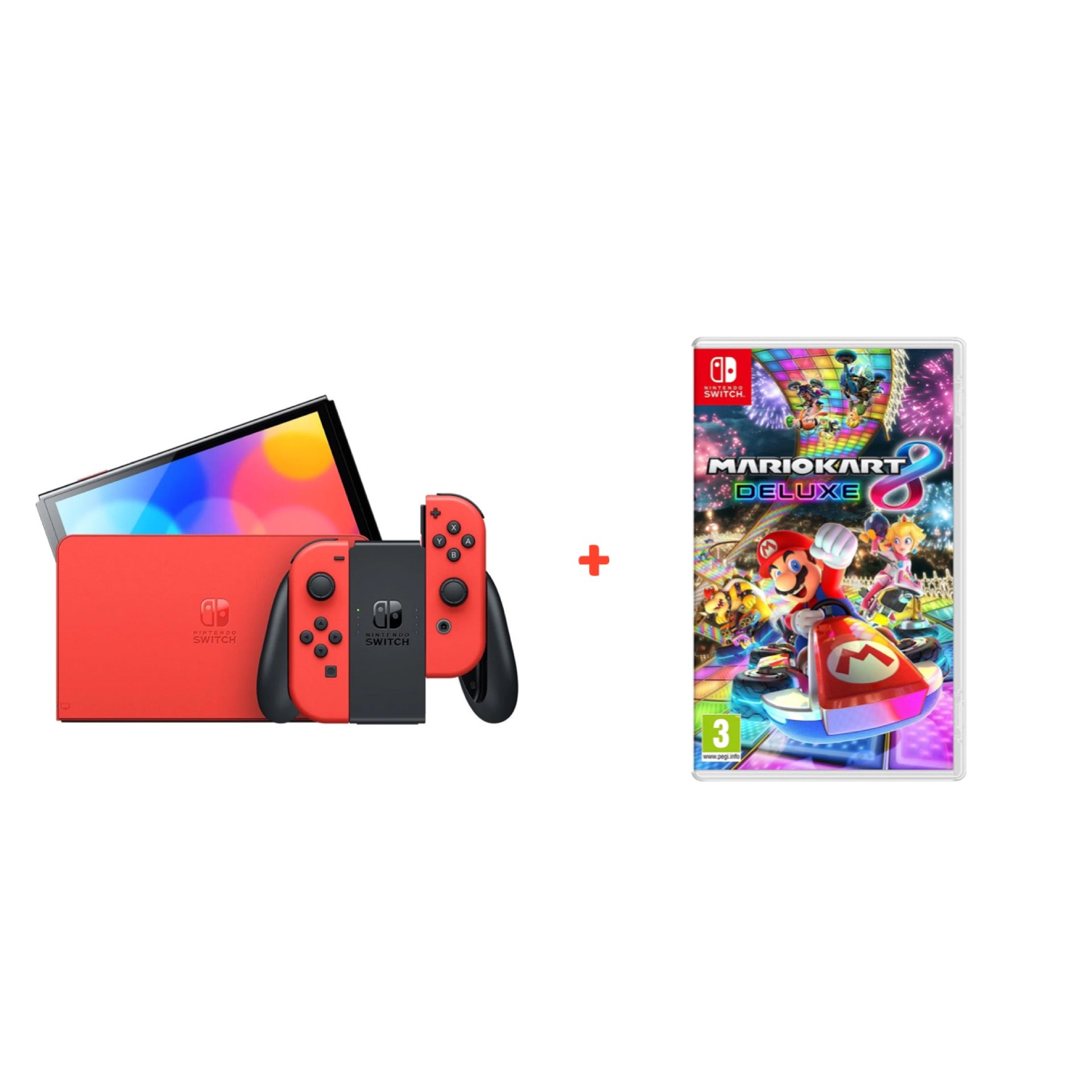 NINTENDO Switch OLED Mario Red Edition + MARIO KART 8 DELUXE