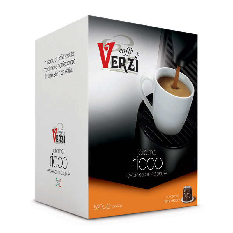 Verzì Aroma Ricco 100 Capsule compatibili Nespresso