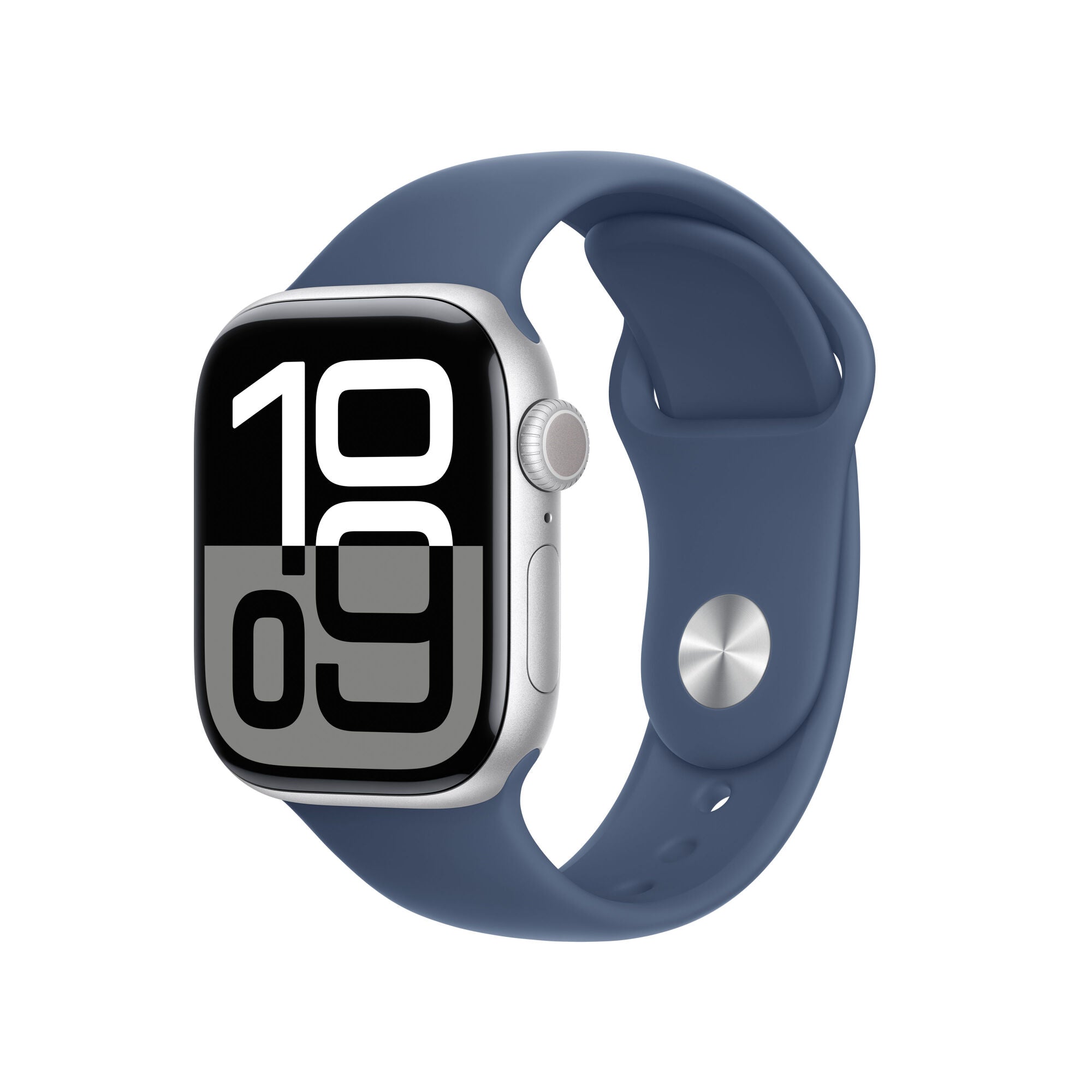 Apple Watch Series 10 GPS Cassa in Alluminio Argento con Cinturino Sport Band Denim - 42mm S/M