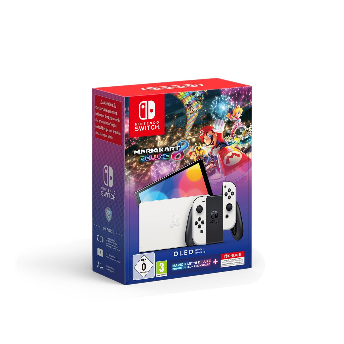 NINTENDO SWITCH OLED BIANCA + MARIO KART 8 + 12 MESI NSO