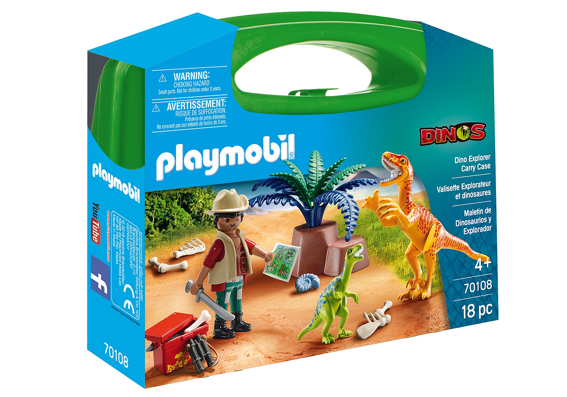 70108 Playmobil Dinos- Dinosauri - Carriyng Case Large