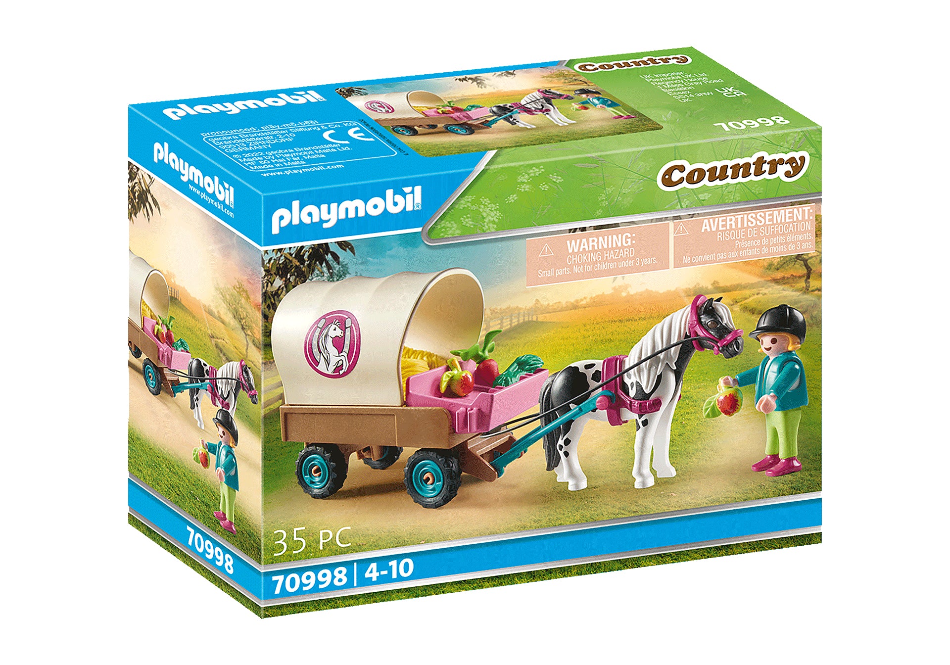 70998 Playmobil Country - Carrozza con pony