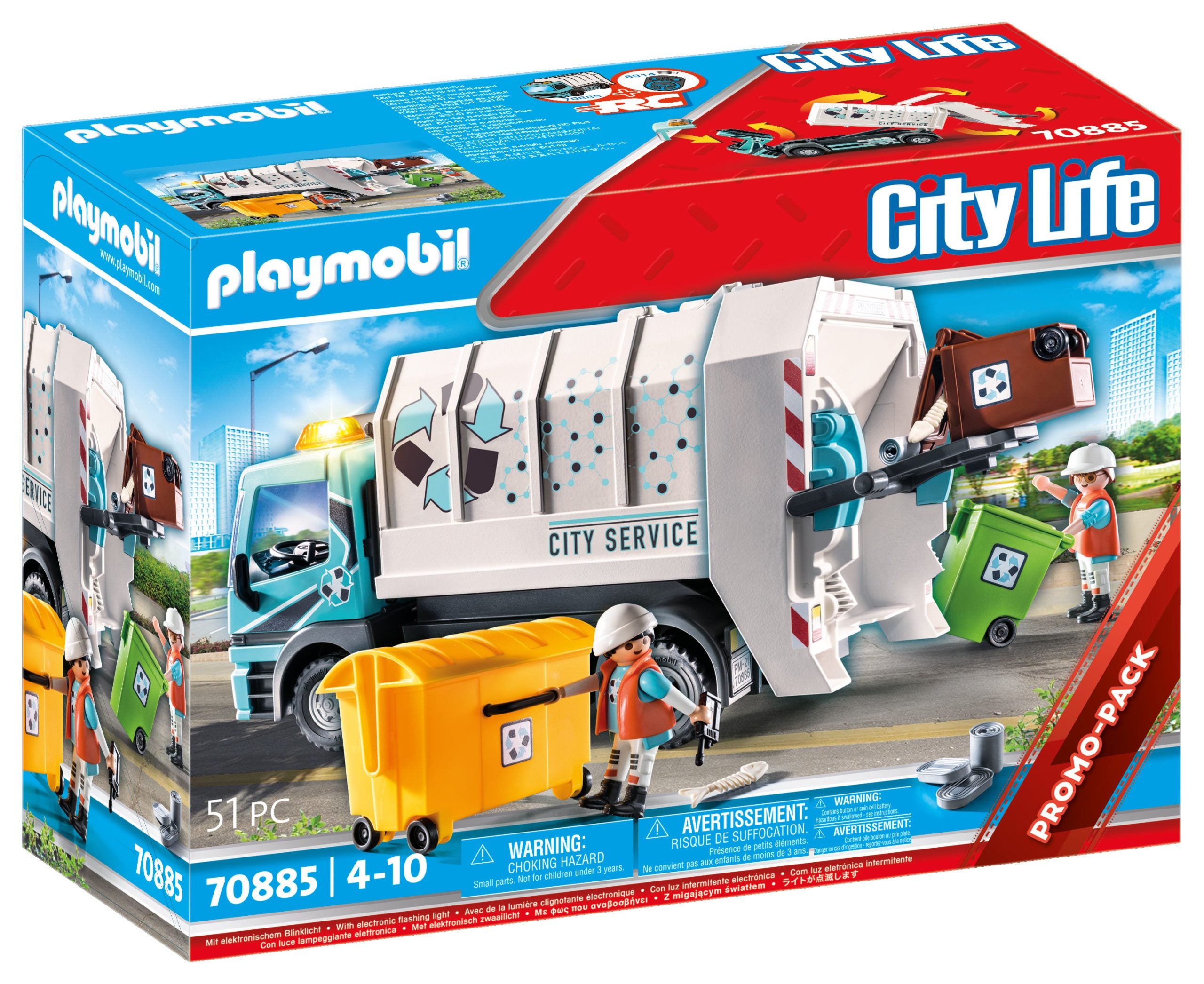 70885 Playmobil City Lfe- CAMION SMALTIMENTO RIFIUTI