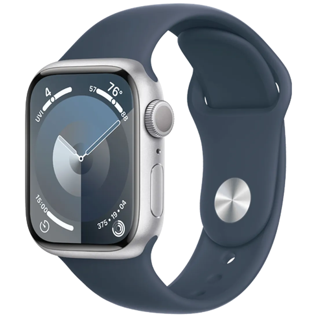Apple Watch Series 9 45mm Argento (Cinturino Silicone Blu)