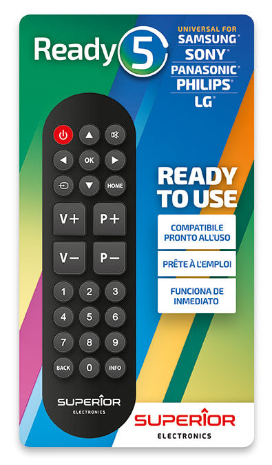 Superior Telecomando Ready 5 Universale (Samsung,LG,Panasonic,Sony)