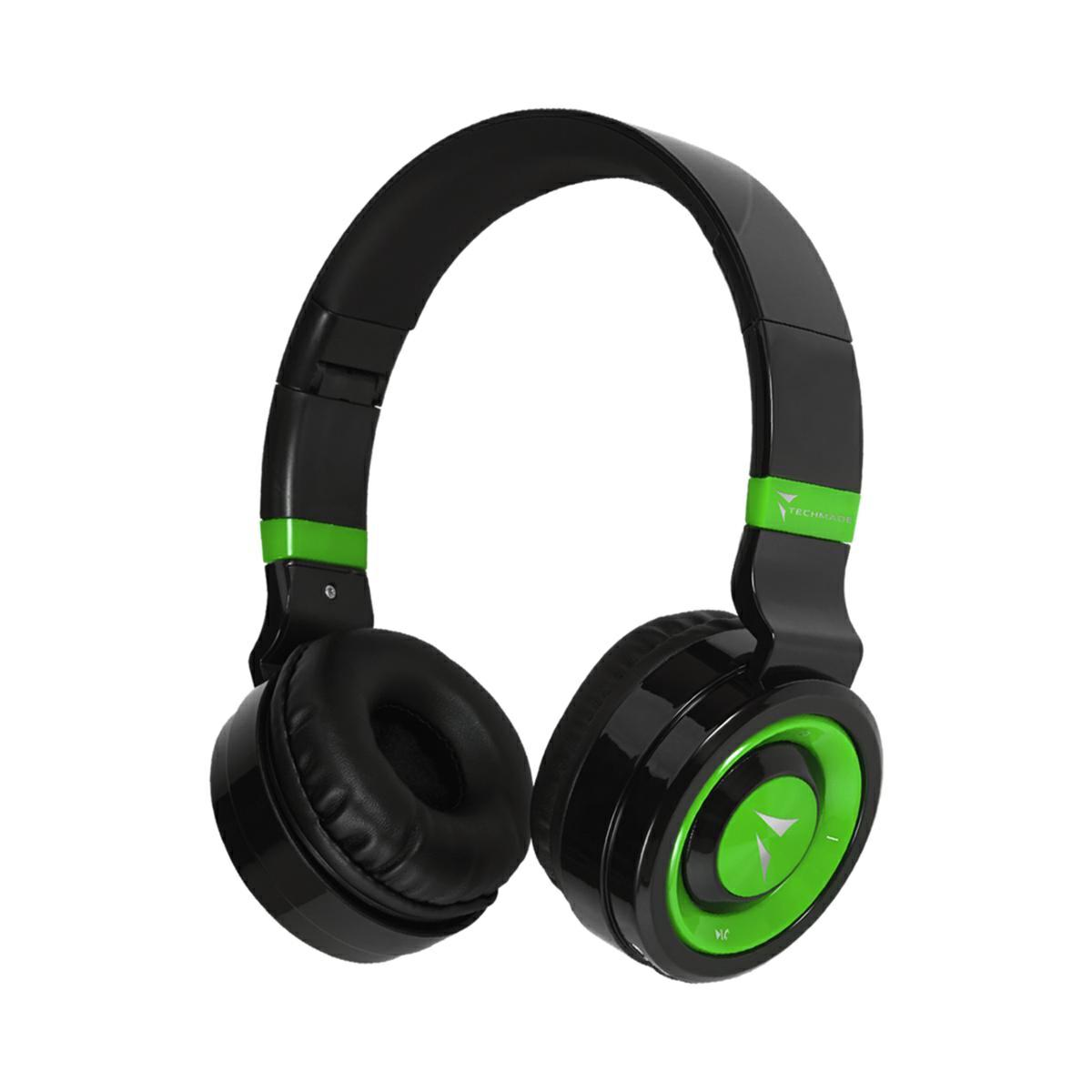 Techmade Techmade Cuffie Wireless BT+ Microfono Green