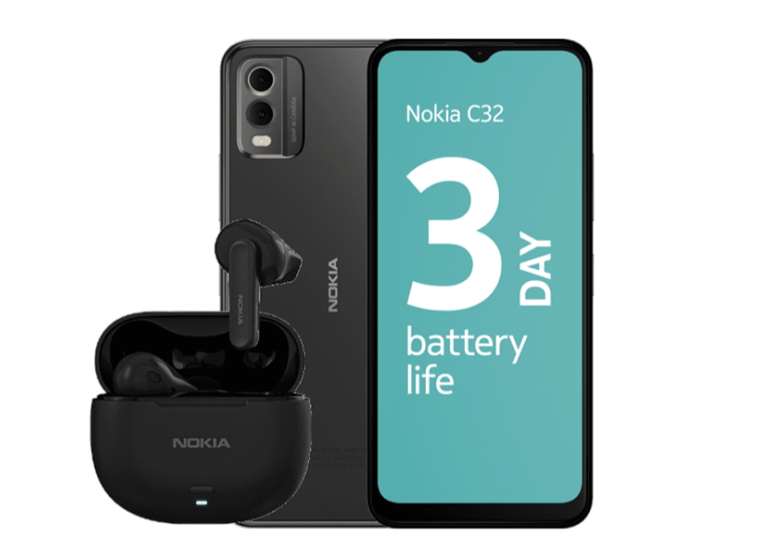 Nokia C32 Nero + Nokia Go Earbuds 2+