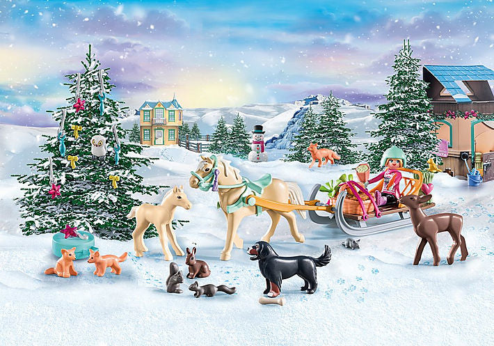 71345 Playmobil CALENDARIO DELL'AVVENTO - VIAGGIO DI NATALE IN SLITTA