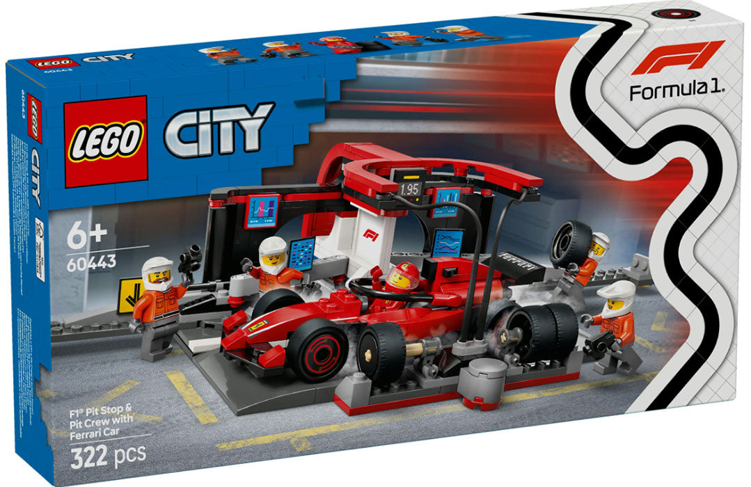 60443 City Pitstop e Meccanici con Monoposto Ferrari F1