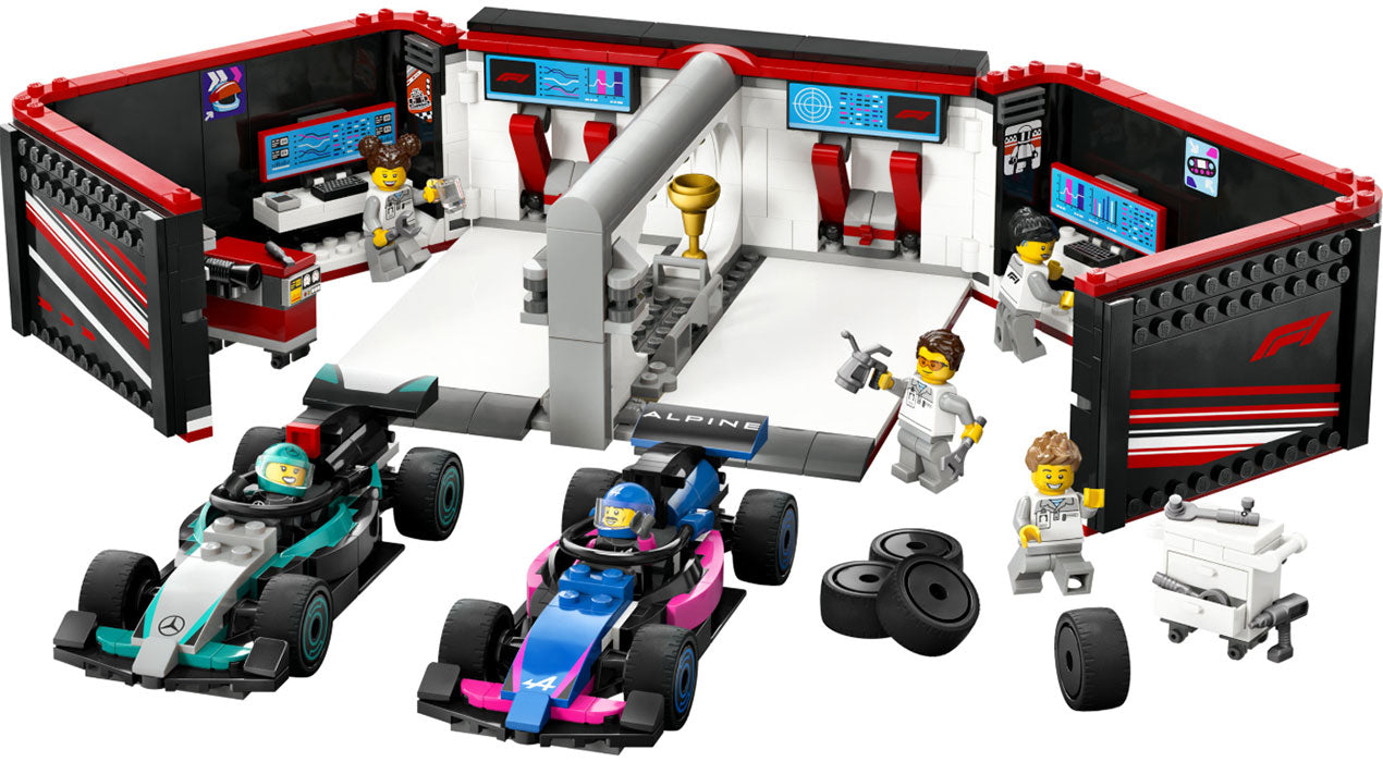 60444 City Garage con Monoposto Mercedes-AMG e Alpine F1