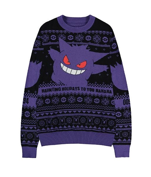 Maglione Natale Pokemon Gengar Haunting Holidays