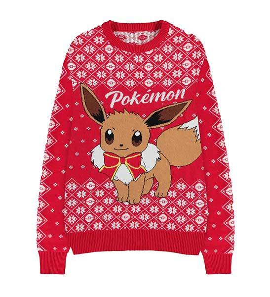 Maglione Natale Pokemon Eevee Red