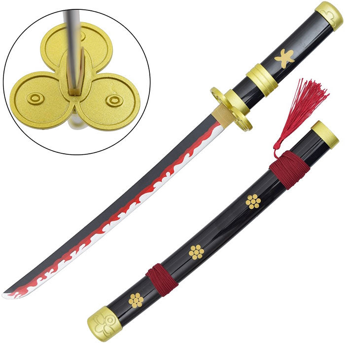 Katana Mini Bamboo One Piece Enma Roronoa Zoro Rossa