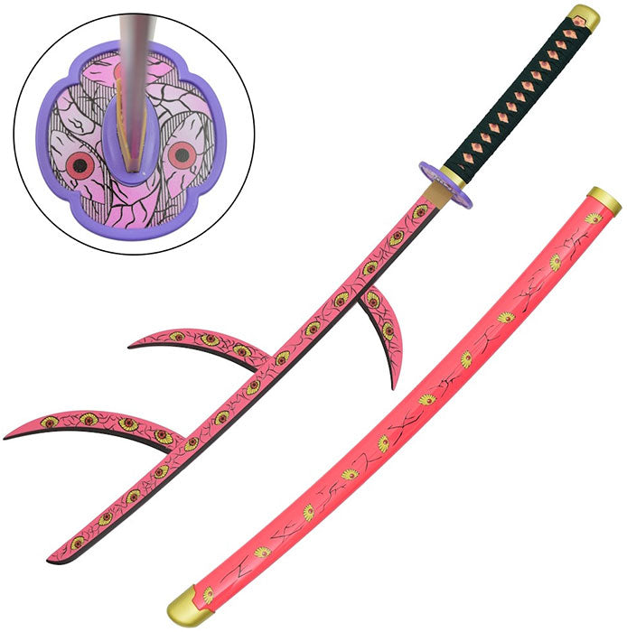 Katana Bamboo Demon Slayer Kokushibo w/Spikes