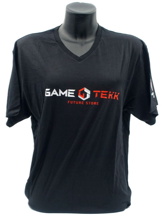 T-Shirt Collo V Nera GameTekk Uomo L