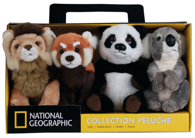 Peluche National Geographic Collection 4pz Assortimento 18cm