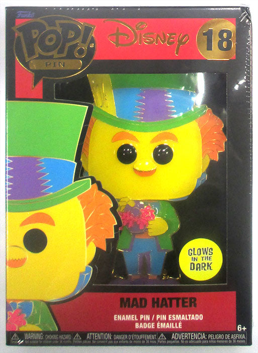 FUNKO PIN Alice in Wonderland Mad Hatter GLOW Blacklight