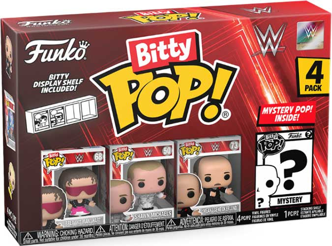 FUNKO BITTY POP 4 Pack WWE Bret Hart