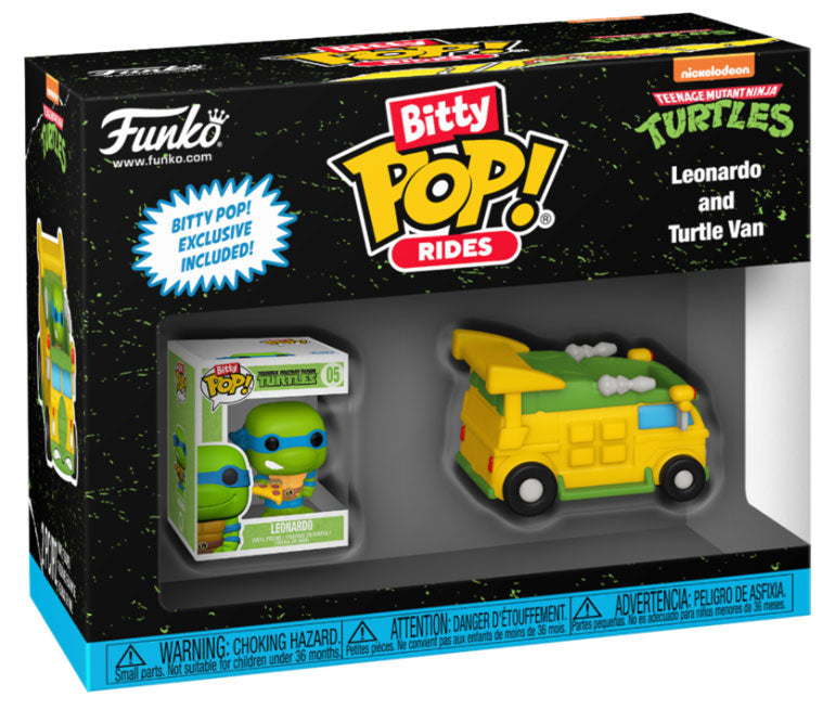 FUNKO BITTY POP Ride TMNT Turtles Leonardo and Turtle Van