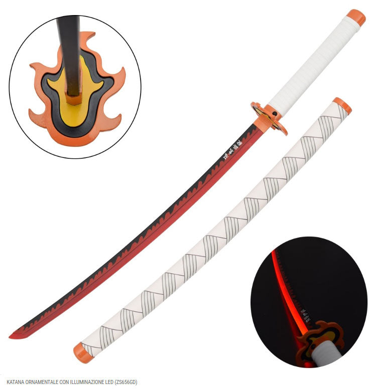 Katana Led Non Affilata Demon Slayer Kyojuro Rengoku