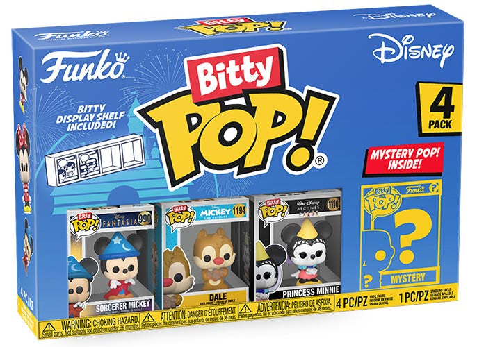 FUNKO BITTY POP 4 Pack Disney Mickey Sorcerer