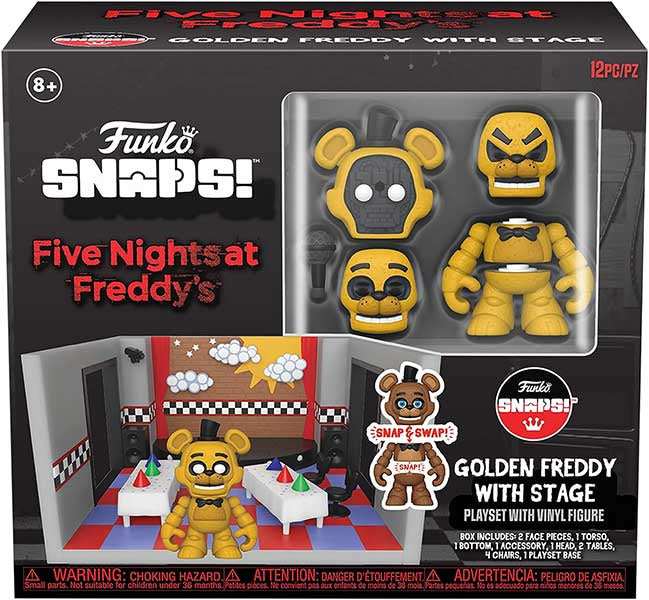 FUNKO FIGURE SNAP FNAF Golden Freddy w/Stage