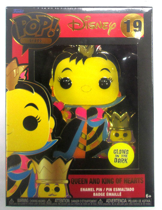 FUNKO PIN Alice in Wonderland Queen & King GLOW Blacklight