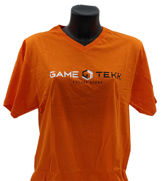 T-Shirt Collo V Arancione GameTekk Uomo L