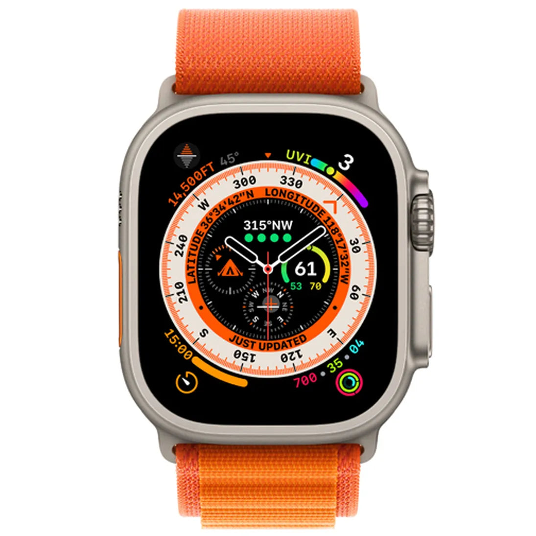 Apple Watch Ultra Arancione Cinturino Nylon Small