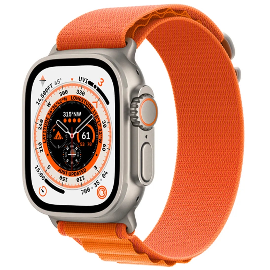 Apple Watch Ultra Arancione Cinturino Nylon Large
