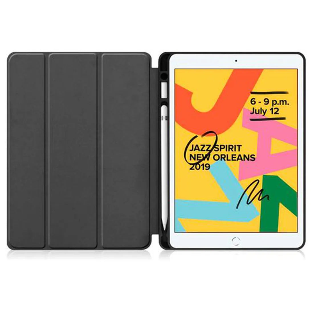Just in Case Smart Tri-Fold Case (with Pencil holder) Nero Apple iPad 2019/iPad 2020/iPad 2021